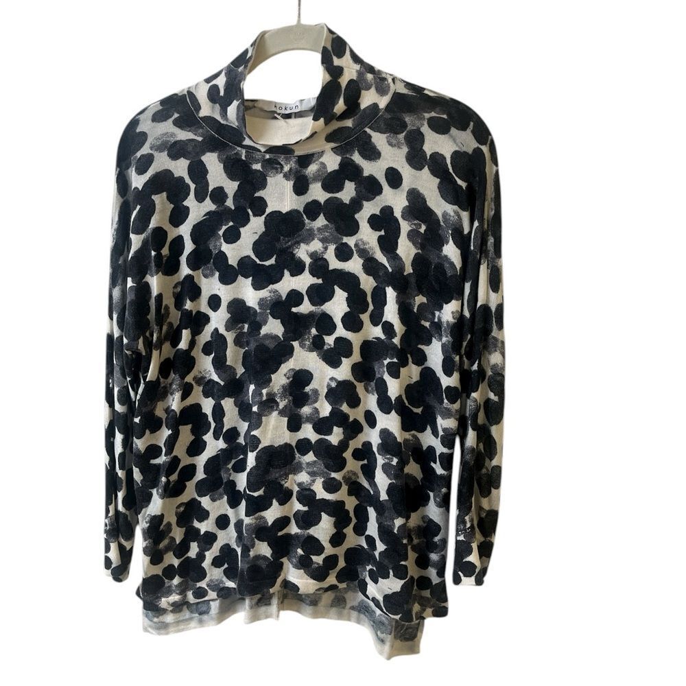 Kokun mock turtleneck sweater bamboo & cashmere sz XS